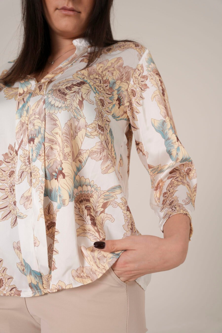 Camicia in Raso Floreale - immagine 2